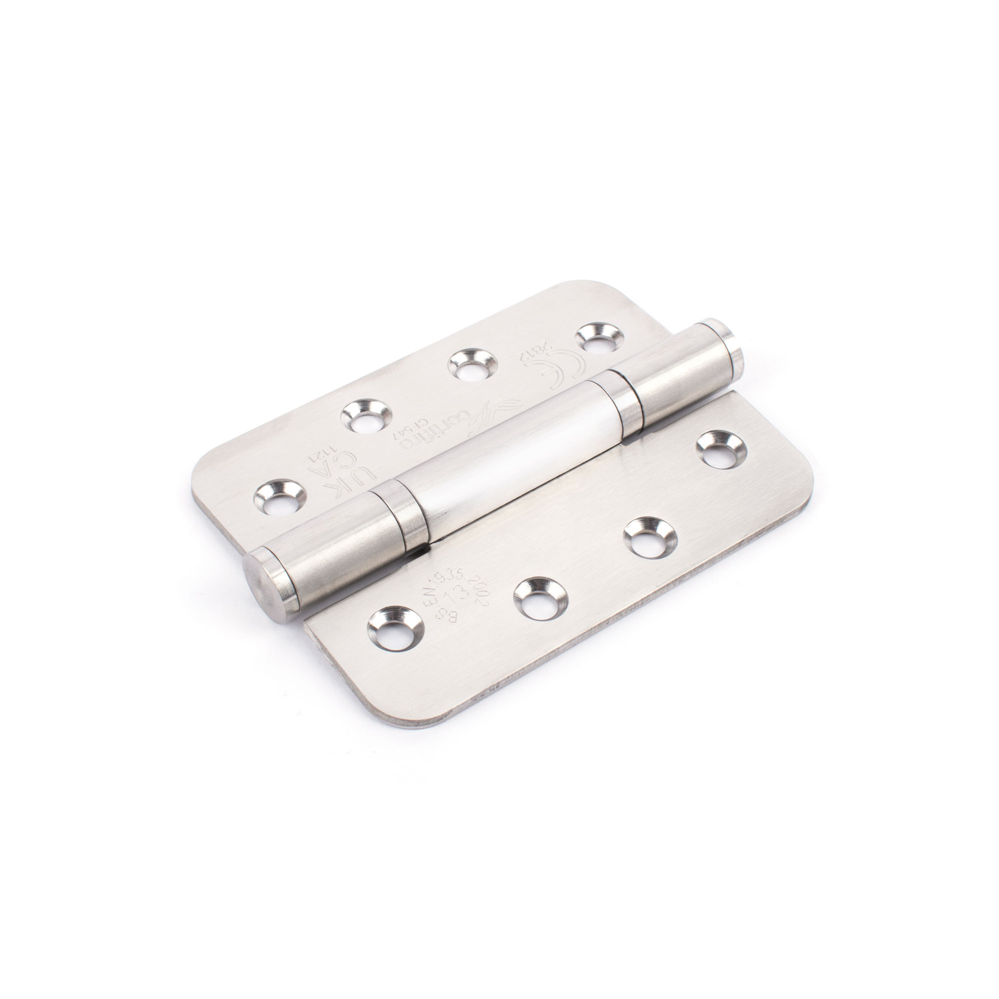 Sox Atom 4 Inch Stainless Steel Hinges Radius Edge (3 Pack) - Satin Stainless Steel